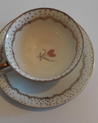 Set tre tazzine in porcellana