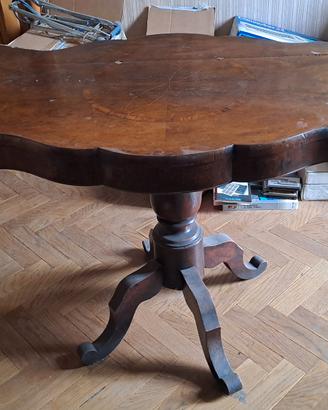 tavolo intarsiato fine 800 antiquariato