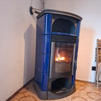 Stufa Pellet maiolica blu 11KW