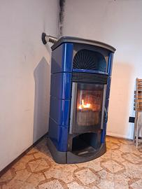 Stufa Pellet maiolica blu 11KW