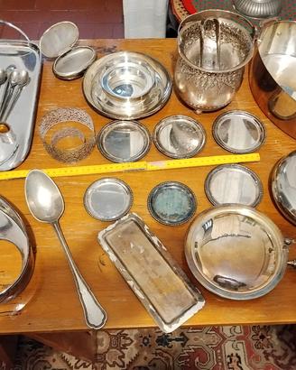 n.28 oggetti Inox e Argento