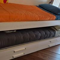 letto doppio con cassettiera 