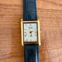 Seiko tank vintage oro e blu