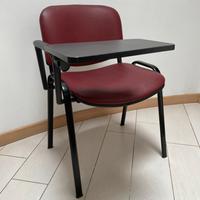 Sedia ribaltina in ecopelle bordeaux