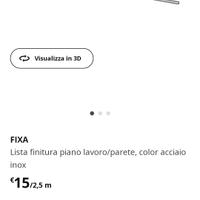 Ikea fixta Lista finitura piano lavoro/parete