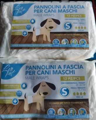 pannolini a fascia per cani maschi tg. S