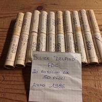 5 LIRE-"DELFINO"-ANNO 1986-20 ROTOLINI DA 50 PZ.