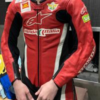 Tuta in pelle ragazzo Alpinestar Honda