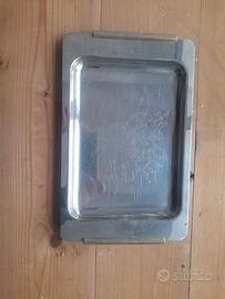 Vassoio Vintage in Acciaio Inox 18/10