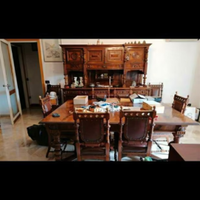 Grande credenza d'epoca in legno massello OLTREPÒ