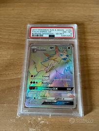 Pokémon Lycanroc GX Secret Rare 155/147 PSA 8 BS