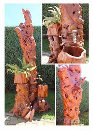 Fontana in legno "I Sarvanot" realizzata a mano