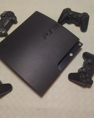 PS3 Slim 120 GB 4 controllers