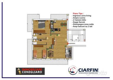 Appartamento di 120 m² con 4 locali a Palermo