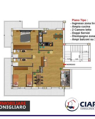 Appartamento di 120 m² con 4 locali a Palermo
