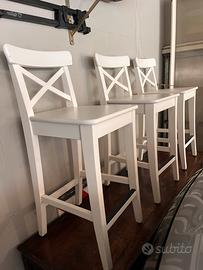 Numero 3 Sgabello da cucina Ikea bianco
