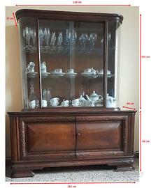 Credenza con vetrina da salotto arte povera