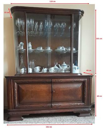 Credenza con vetrina da salotto arte povera