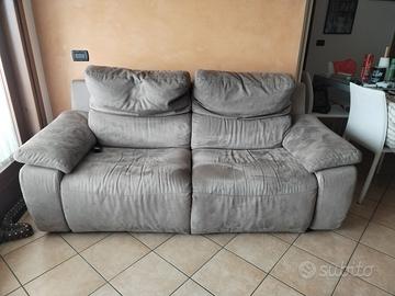 Divano relax elettrico reclinabile color grigio