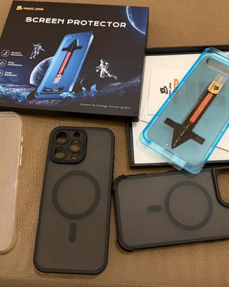 3 cover + pellicola iPhone 16 pro max