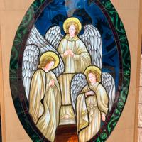 Vetrata artistica con angeli