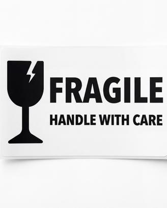 Etichette di spedizione pacchi "Fragile" 10pz