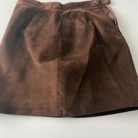 Gonna in pelle camoscio
