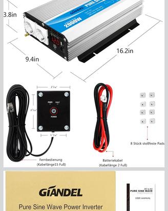 Inverter 2000w onda pura Giandel