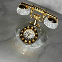 Orologio da tavolo a forma di telefono -cristallo