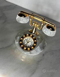 Orologio da tavolo a forma di telefono -cristallo