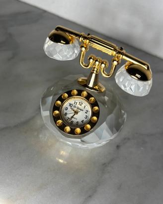 Orologio da tavolo a forma di telefono -cristallo