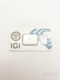 Collana oro 18KT diamante ct 0.40; SI1 E, IGI