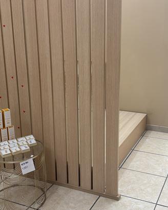 Postazione pedicure pedana piu doghe di legno