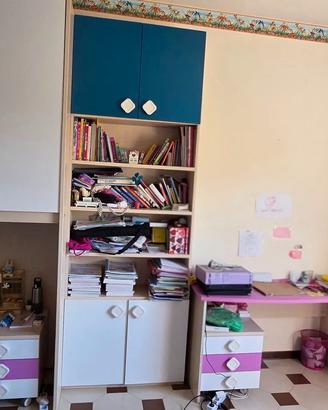 Cameretta a ponte COLOMBINI + libreria + scrivania