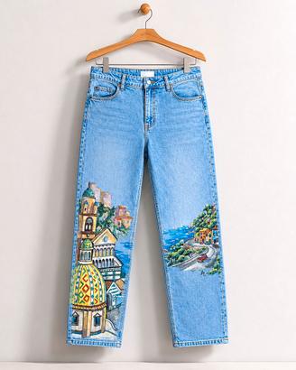 Jeans dipinti a mano Edizione Amalfi