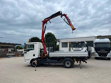Man TGL 8.220 Gru + Ribaltabile