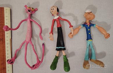 Personaggi Popeye, Olivia e Pantera Rosa Flexy