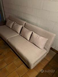 Divano letto Sklum beige 120 cm