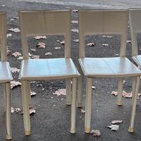 Set 4 Sedie Tomasucci pelle bianca stampa cocco