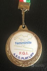 Medaglia ginnastica artistica A.S.D. Playlife