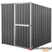 Box da giardino lamiera 175x185cm grigio scuro