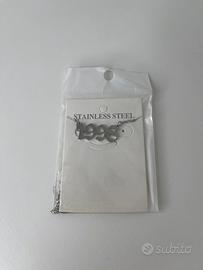 Collana 1998 argento in acciaio inox ciondolo Y2k