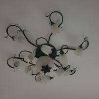 Lampadario ferro battuto