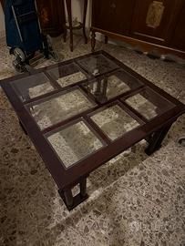 tavolino stile inglese quadrato 90 cm