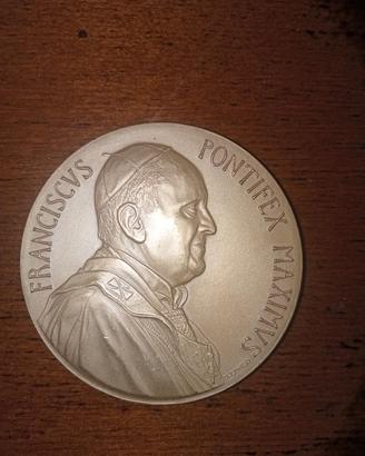 Medaglia  papale ufficiale vaticano Papa Francesco