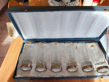 set 6 bicchieri cristallo highball con base argent