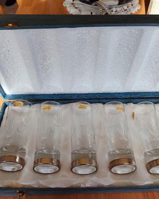 set 6 bicchieri cristallo highball con base argent