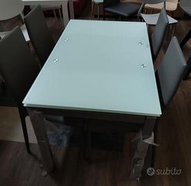 TAVOLO ALLUNGABILE NUOVO IN VETRO STRAORDINARIO