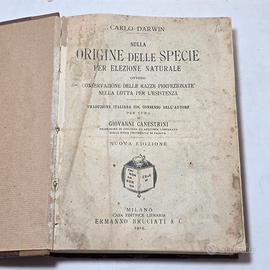 Libro 1914 Darwin Sulla Origine Delle Specie
