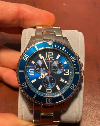 Orologio sector 230 cronografo acciaio blu